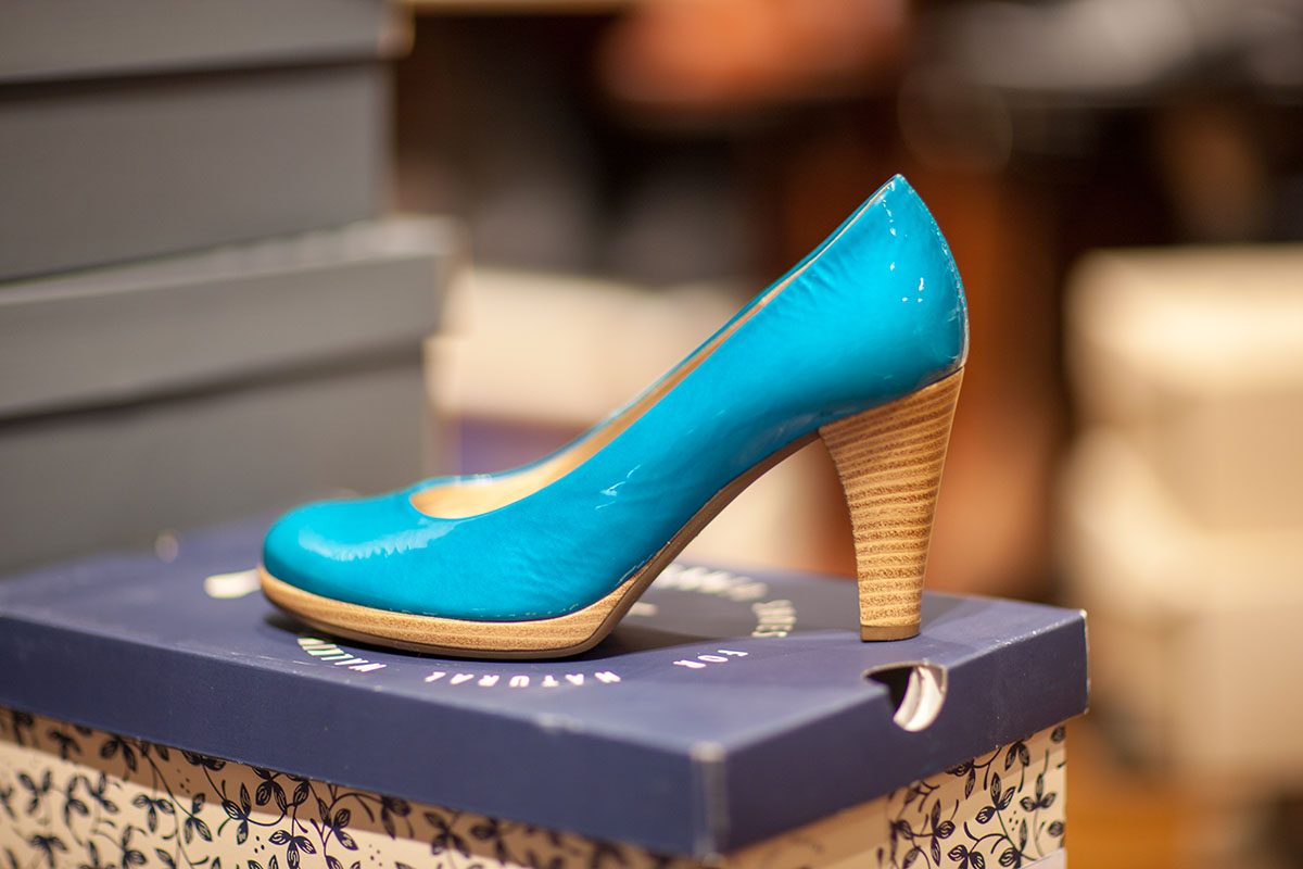 Modeschuhe im Laden